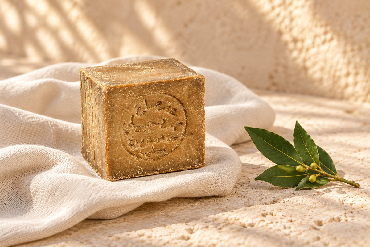 Bars of Aleppo soap at different laurel strengths