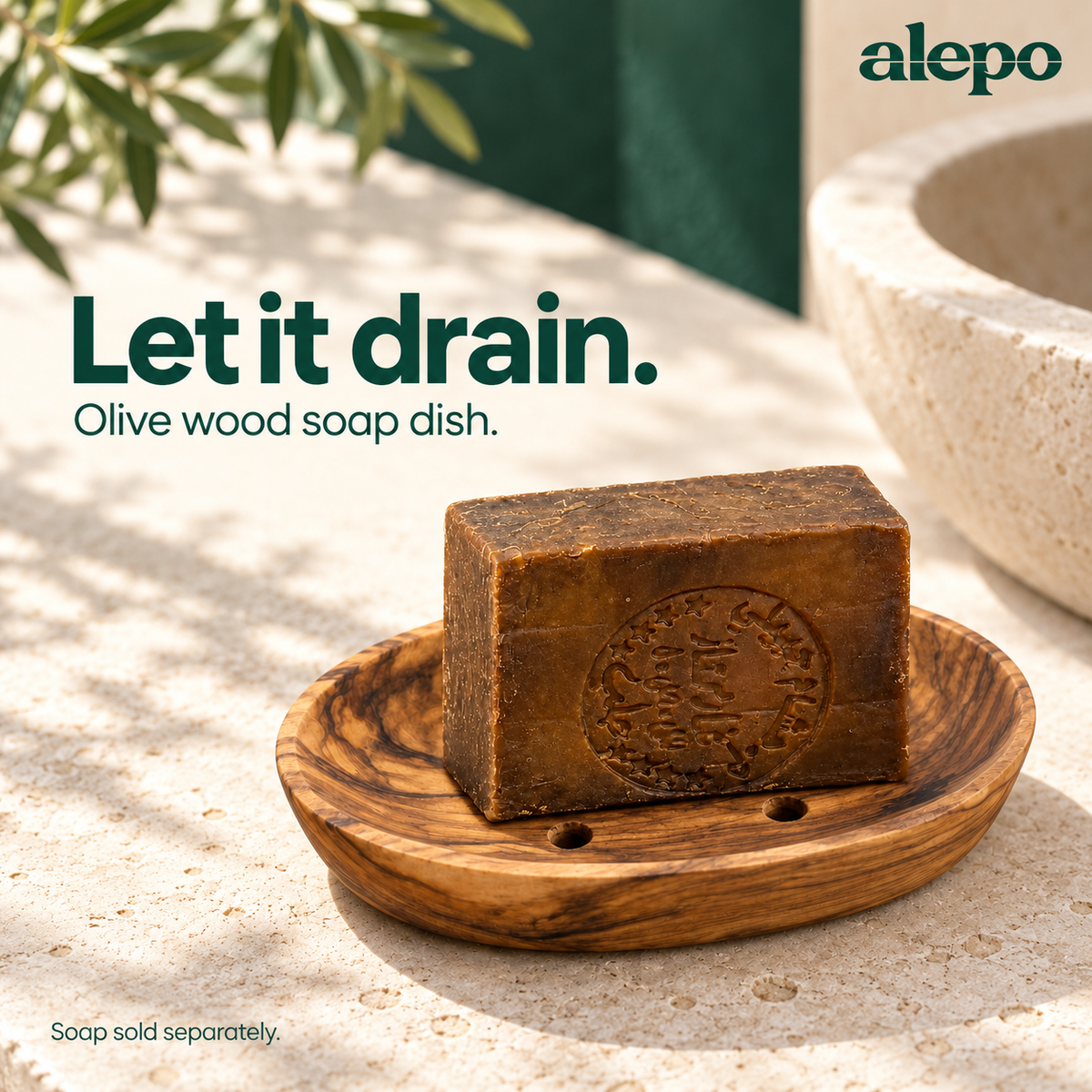 Olive Wood Soap Dish